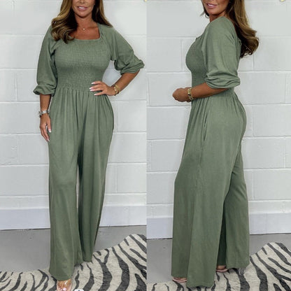 Zomerjumpsuit met elastische taille