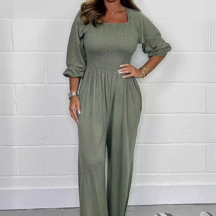 Zomerjumpsuit met elastische taille