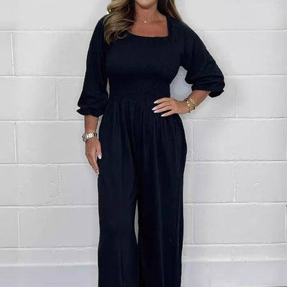 Zomerjumpsuit met elastische taille