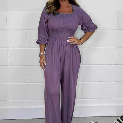 Zomerjumpsuit met elastische taille